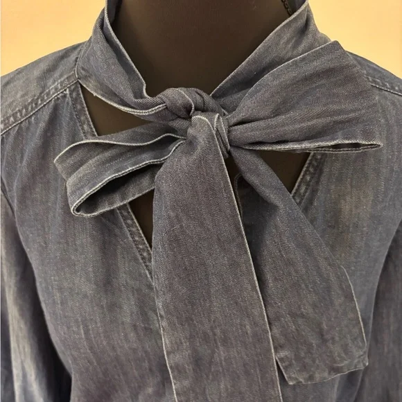 Kate Spade Chambray Bow Top - Picture 2 of 5